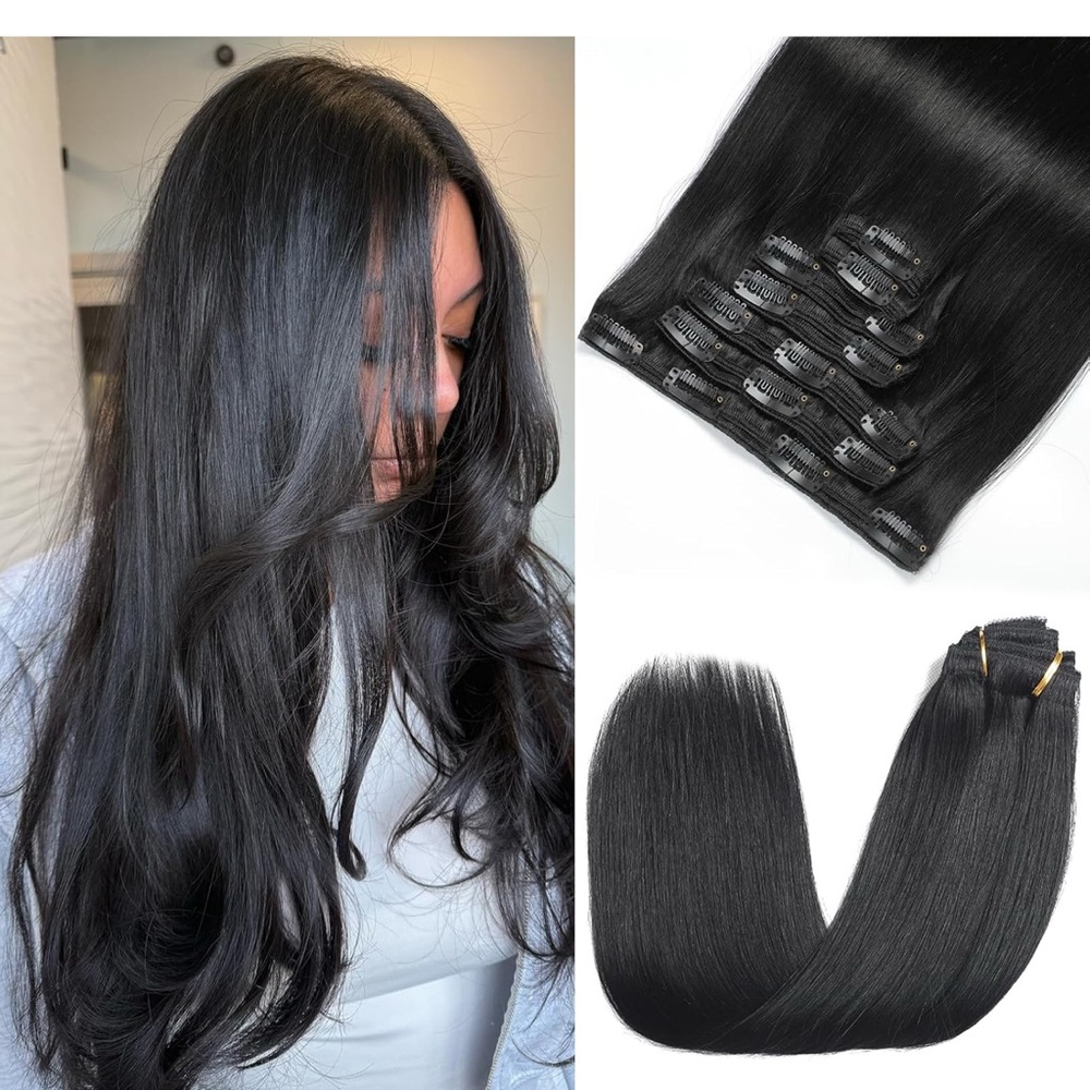 Sleek Black Hair Extensions